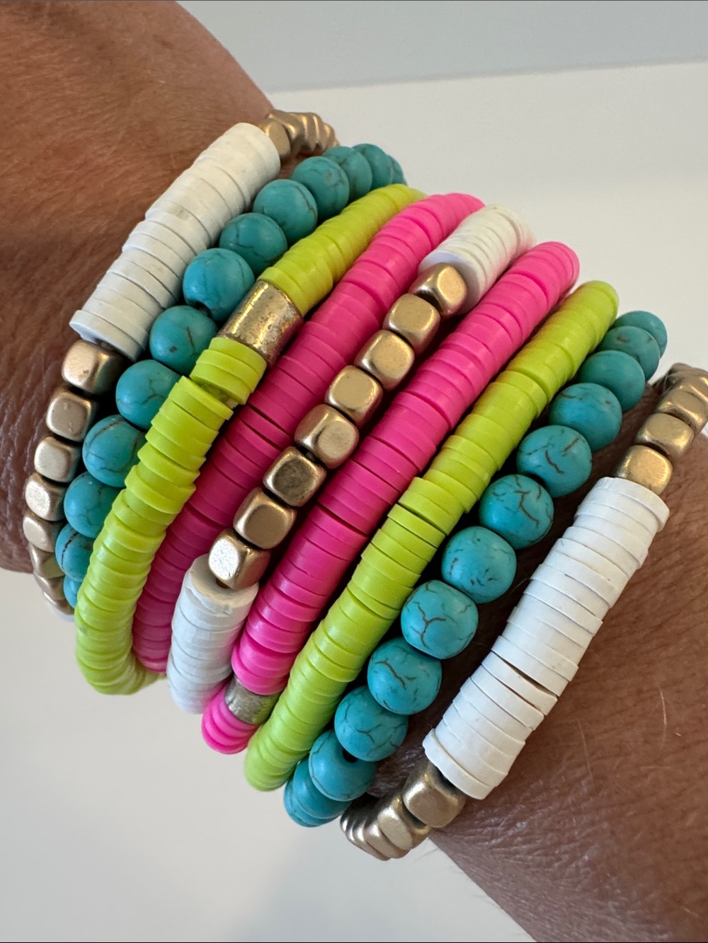 Erin McDermott Jewelry Heishi Bead Bracelet Stack